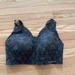 Victoria’s Secret Sports Bra Womens 36DD Gray Floral Print Angel Max